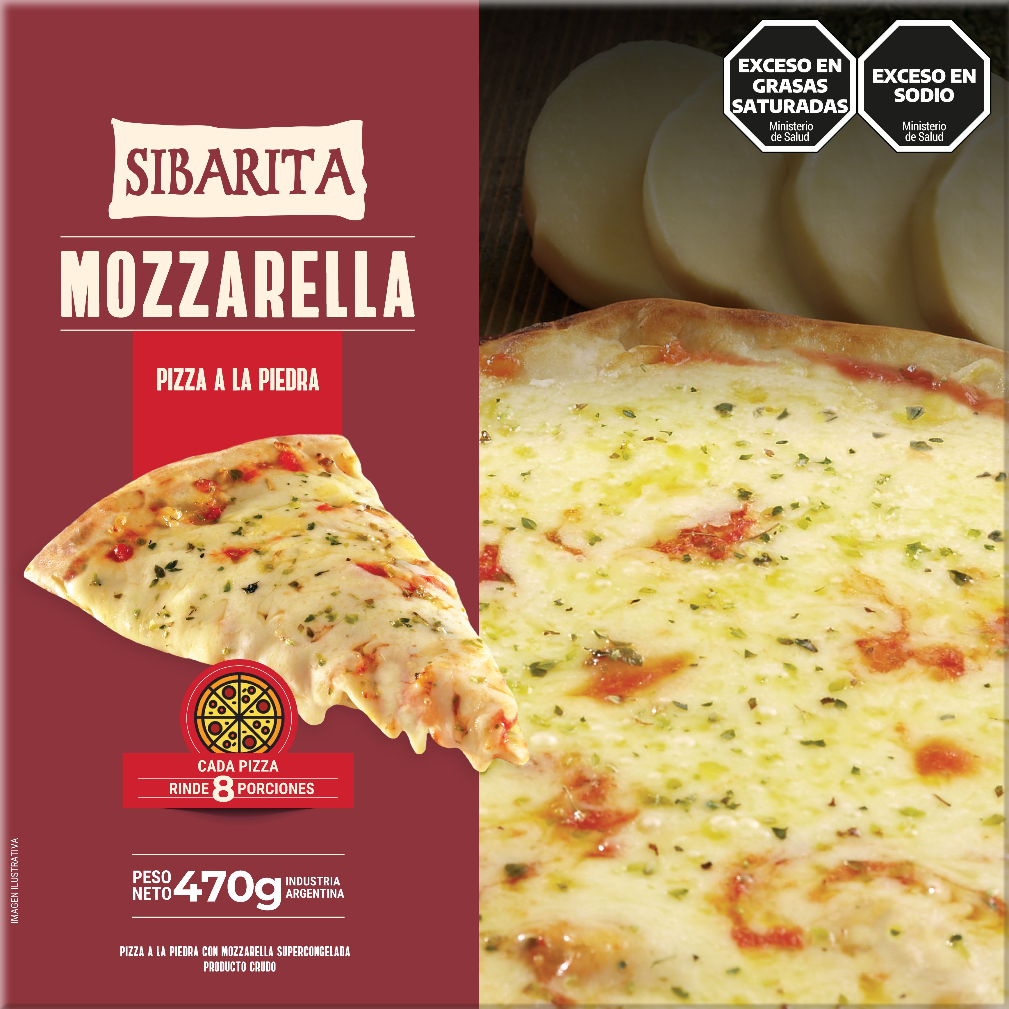 Pizza Mozzarella Clásica Sibarita 470 g