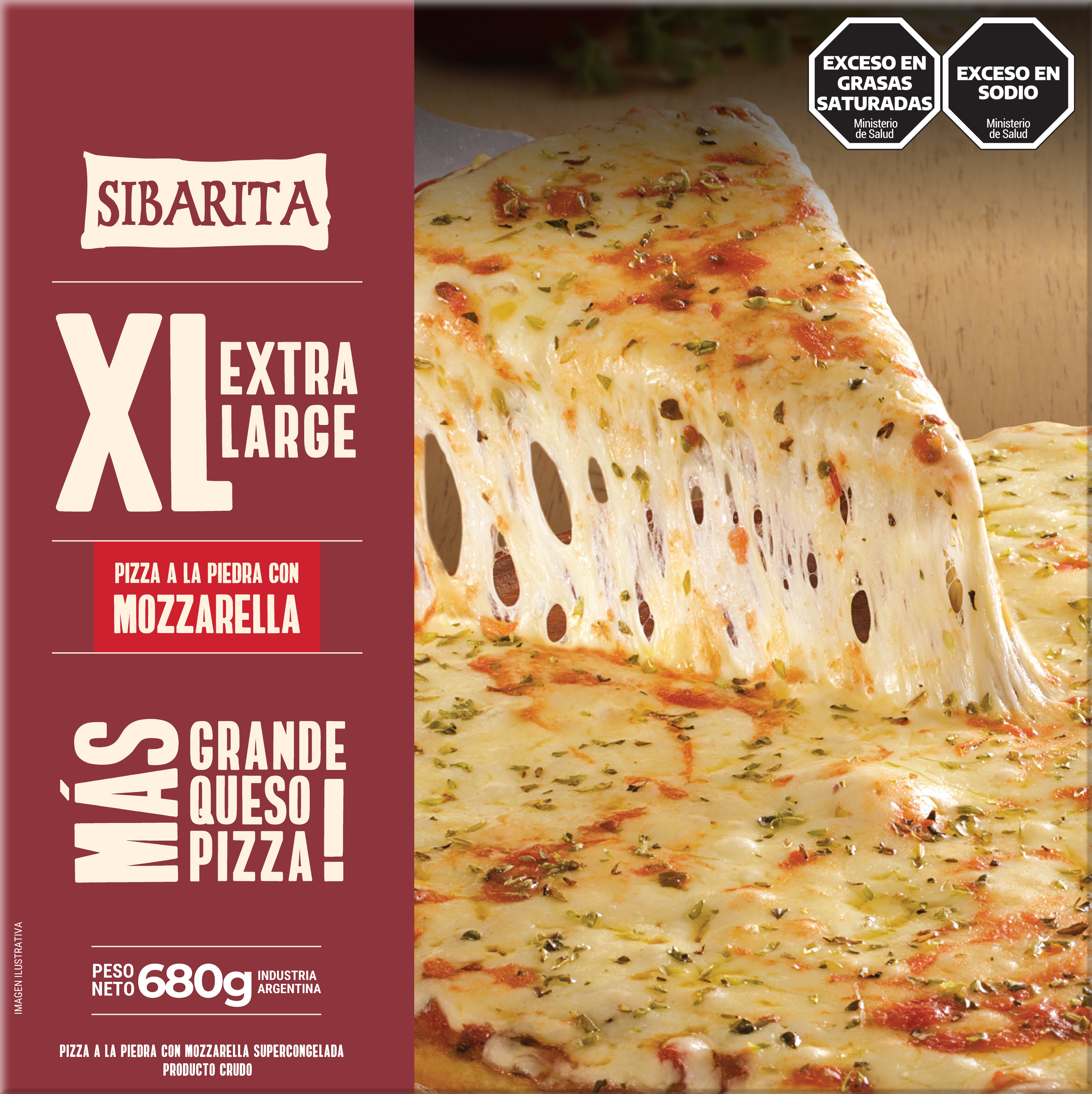 Pizza Mozzarella Sibarita XL 680 g